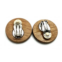 Boucles d'oreilles Hermès en bois