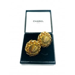 Boucles d'oreilles Chanel vintage épis de  blé