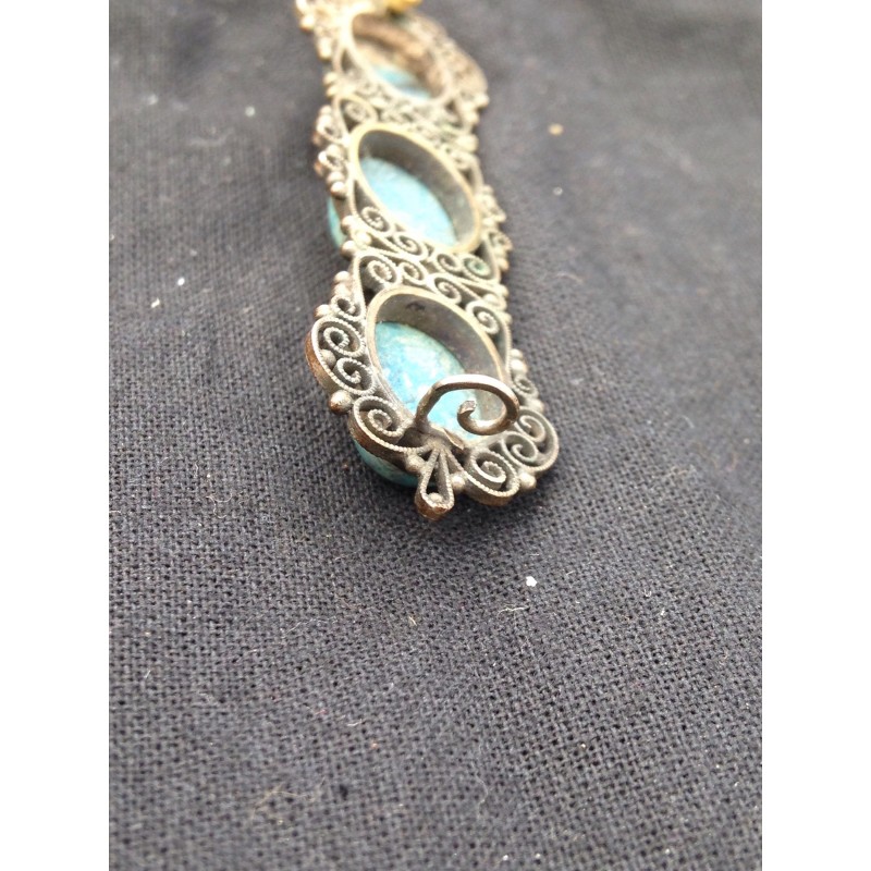Broche Ancienne En Argent Massif 850 – Barrette Vintage – Sans Marque
