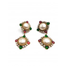 Boucles d'oreilles Chanel Gripoix vintage