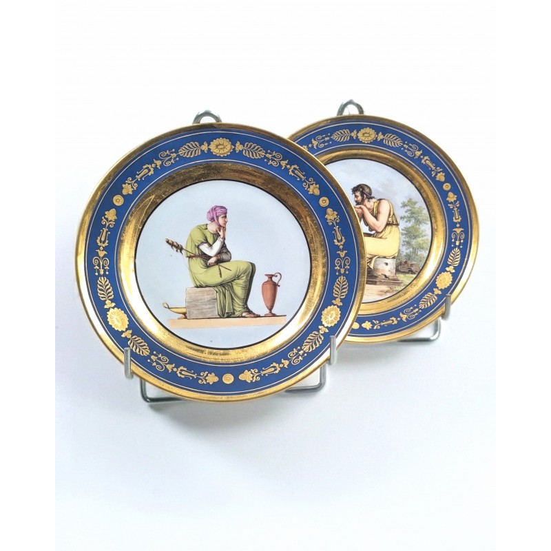 Paire d'assiette xix style Empire